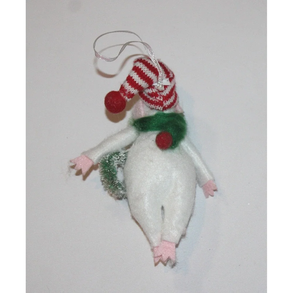 lot of 6 Target Wondershop fabric mouse mice Christmas ornaments red green 2022
